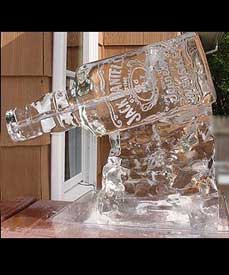 Jack Daniels Ice Luge custom ice luges by Ice Miracles New York, LI, NY