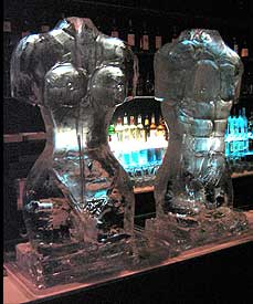 Man and Woman Ice Luge custom ice luges by Ice Miracles New York, LI, NY