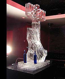 Menorah Ice Luge custom ice luges by Ice Miracles New York, LI, NY