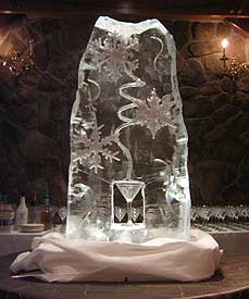 Spiral Snowlflake Luge custom ice luges by Ice Miracles New York, LI, NY