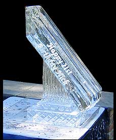 Straight Luge custom ice luges by Ice Miracles New York, LI, NY