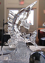 Ice Sculpture - Swordfish created by Ice Miracles, Long Island, New York